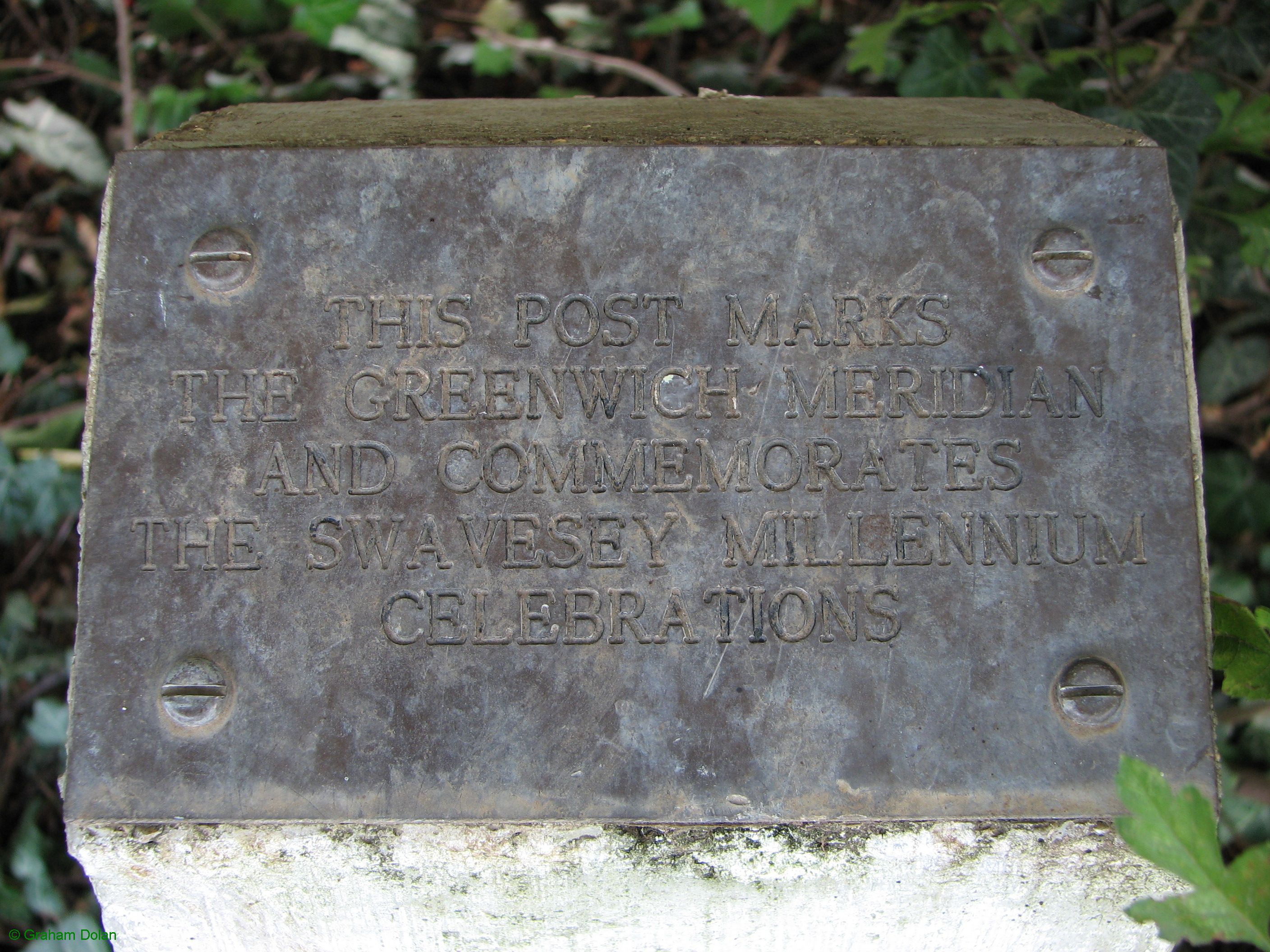 Greenwich Meridian Marker; England; Cambridgeshire; Swavesey